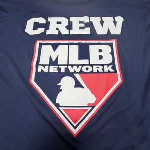 MLB Network Crew Shirt Sport-Tek Navy Blue Performance Tee Medium